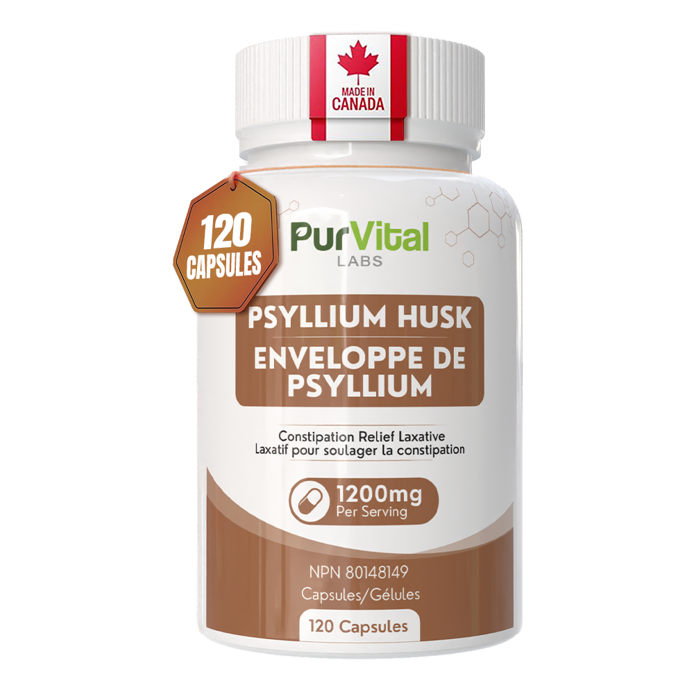 Psyllium Husk Capsules 1200mg Per Servings