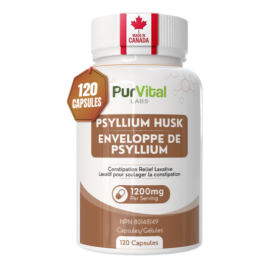 Psyllium Husk Capsules 1200mg Per Servings