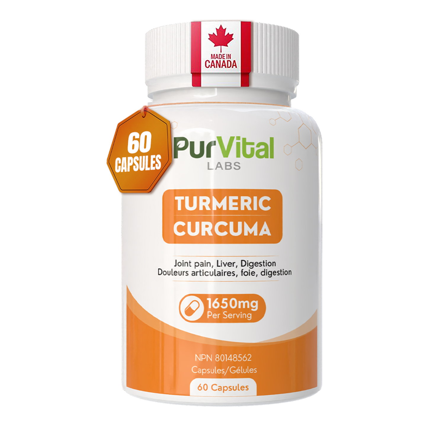 Turmeric Capsules 1650mg Per Servings