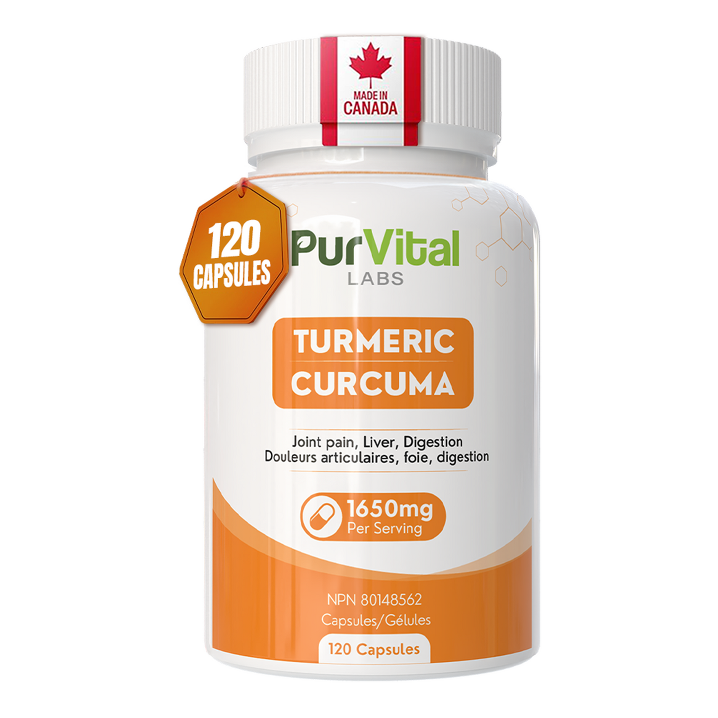 Turmeric Capsules 1650mg Per Servings