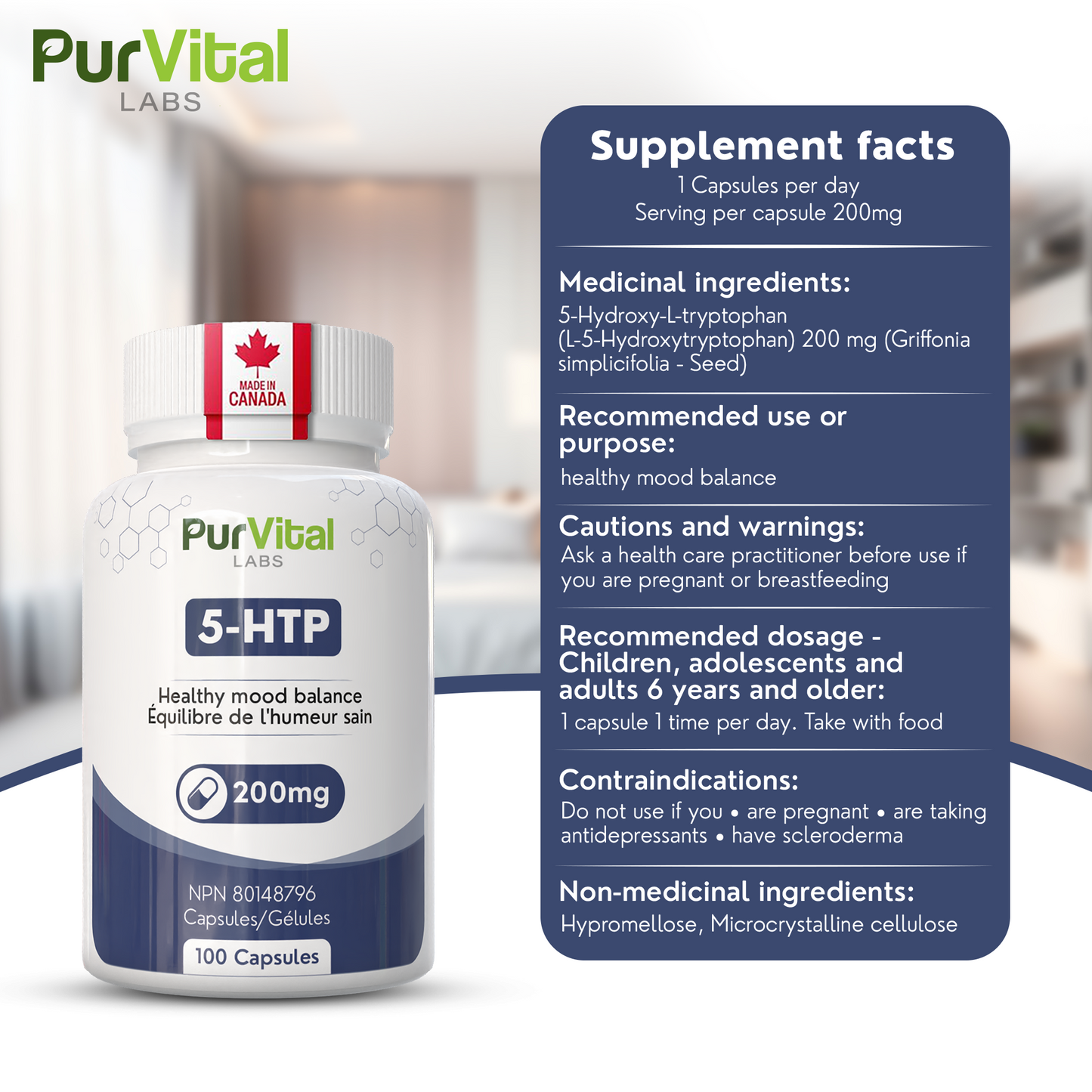 5 HTP Capsule 200mg Per Servings