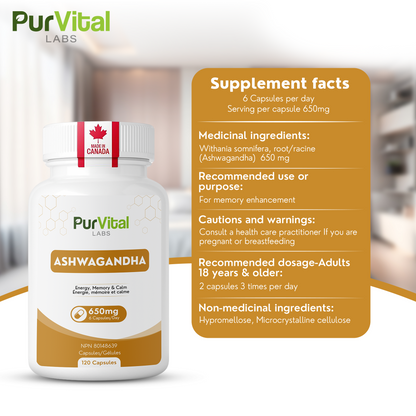 Ashwagandha Capsule 1300mg Per Serving