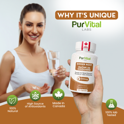 Ginger Root Capsules 300mg Per Servings