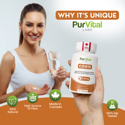 CoQ10 Capsules 250mg Per Serving