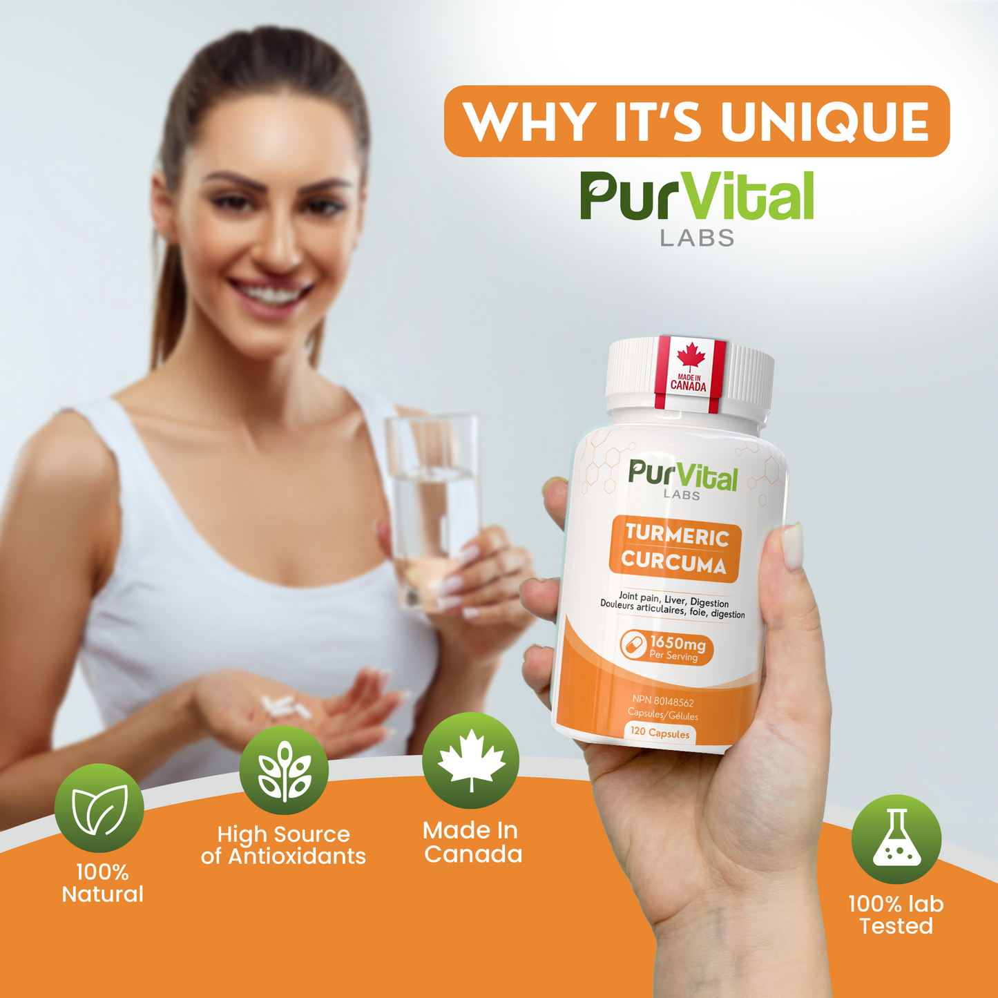 Turmeric Capsules 1650mg Per Servings
