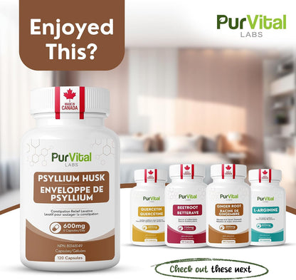 Psyllium Husk Capsules 1200mg Per Servings