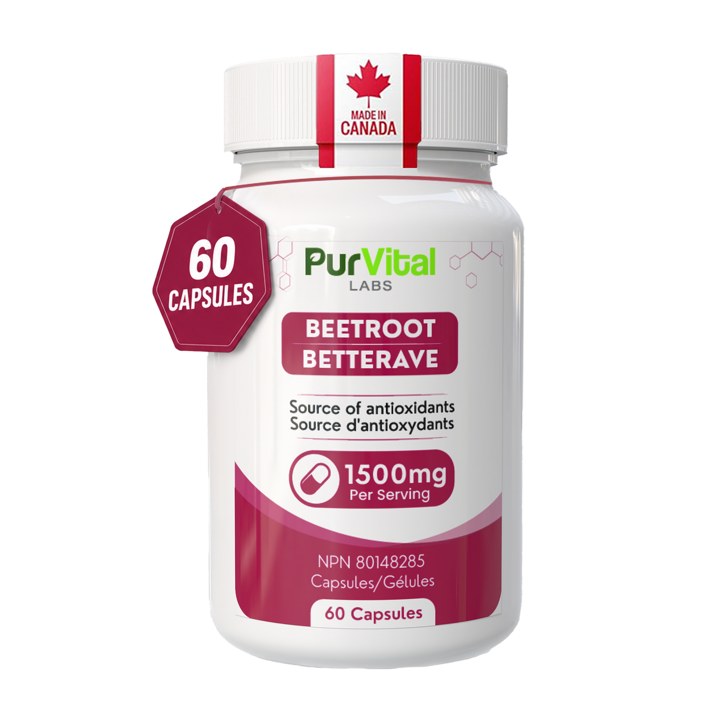 Beetroot Capsules 1500mg Per Servings