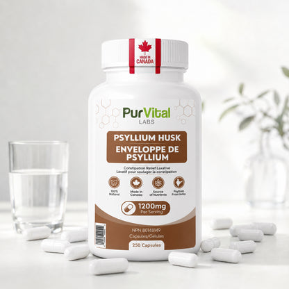 Psyllium Husk Capsules 1200mg Per Servings