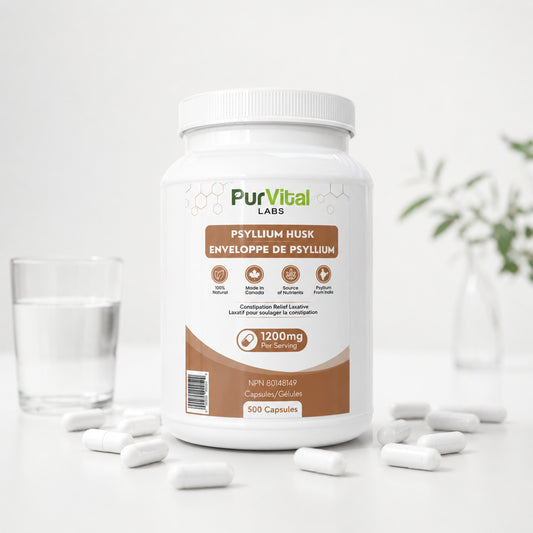 Psyllium Husk Capsules 1200mg Per Servings
